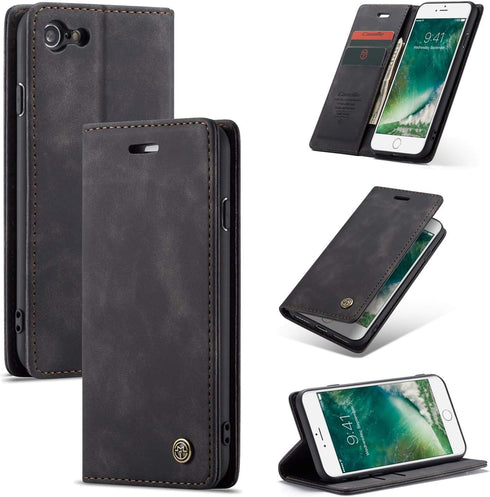SINIANL Compatible with iPhone 7/8 Leather Case, Folio Case with Kickstand Credit Card Holder Magnetic Closure Folding Flip Book Cover for iPhone ...