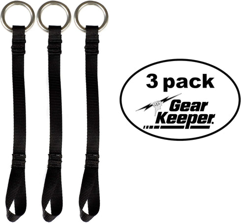 Gear Keeper Load Ring Strap -TA1-1001-3PK 5 lb Tool Weight Limit - Reinforced 8" Nylon Webbing - Stainless Steel Ring - Tethered Tool Attachment -...