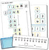Set of Dry Erase Addition, Subtraction, Multiplication, and Division Practice White Board, Mathematics Board with a 4" x 2.5" Multiplication Chart...