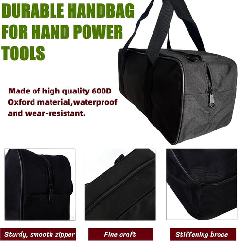 Wide Mouth Tool Bag, Waterproof Oxford Electrician Tool Bag, Large Capacity Tools Organizer and Storage Handbag, Tool Pouch Tote Bag for Hand Powe...