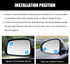 4 PCS Car Blind Spot Mirror, HD Convex Frameless Glass Waterproof Auxiliary Mirror with Adhesive, Universal 360-degree Large View Rearview Accesso...