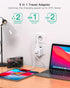 European Travel Plug Adapter, 2 Pack Foldable International Power Plug Adapter with 2 AC Outlets 3 USB Charging Ports(2 USB C), Type C Plug Adapte...