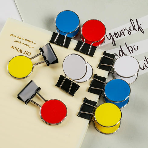 Paper Clips, Binder Clips, Easy Grip, Assorted Color, Office Supplies (Round)...