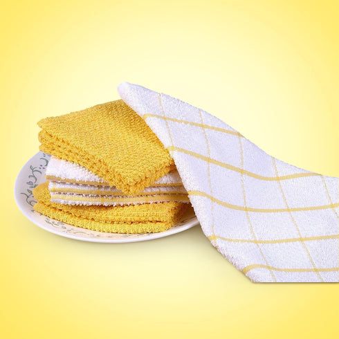 AMOUR INFINI Cotton Kitchen Dish Cloths Set of 8 – Highly Absorbent, Super Soft Premium Terry Cleaning Cloth (12"x12" Inch) Premium Dishcloths for...