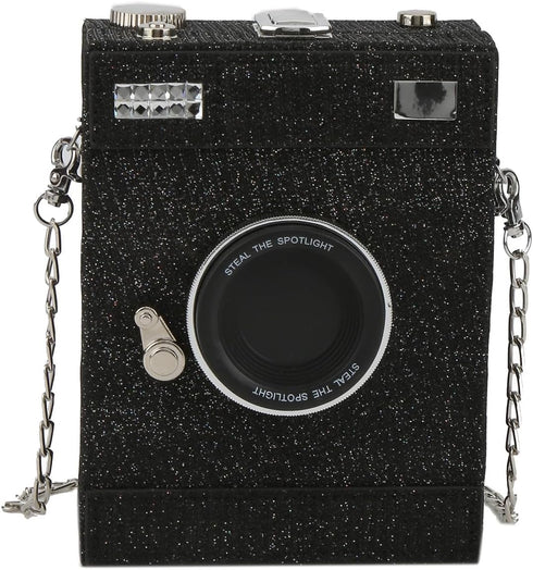 KUANG! Camera Shaped Shoulder Bag PU Leather Crossbody Bag Vintage Novelty Handbag Purse...