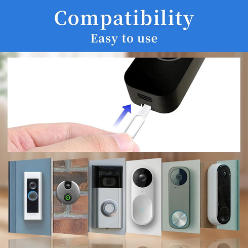 4 PCS Doorbell Key Replacement Tool for Blink Replacement Doorbell Key Reset Key Replacement Part Tool Doorbell Opening Tool for Blink Video Doorb...