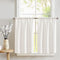jinchan Kitchen Curtains 24 Inch Linen Textured Cafe Tier Curtains for Living Room Bathroom Farmhouse Half Window Set Light Filtering Rod Pocket D...