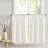 jinchan Kitchen Curtains 24 Inch Linen Textured Cafe Tier Curtains for Living Room Bathroom Farmhouse Half Window Set Light Filtering Rod Pocket D...