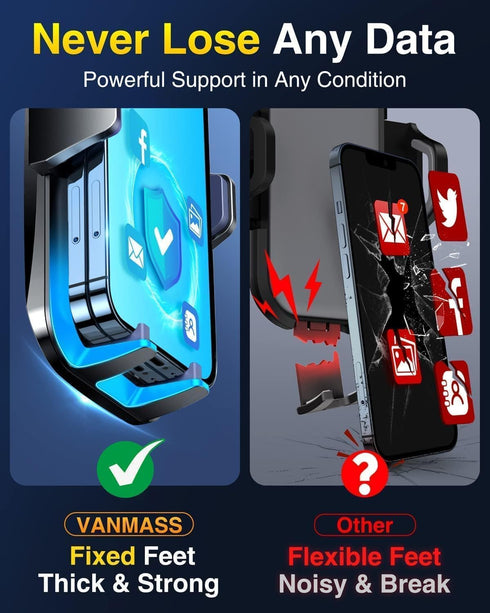 ?2025 MAX Stable & Durable?Car Phone Holder VANMASS?Ultimate Military-Grade Suction?Cell Mount Truck Stand Cradle for Dashboard Windshield Vent fo...