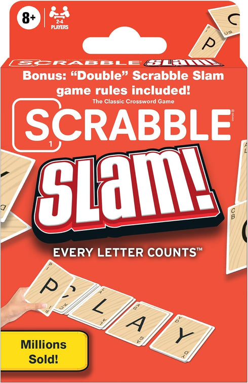 Winning Moves Games Scrabble Slam The Original 2000's Mega Hit Scrabble Card Game USA, Fast-Paced Card Game Version of Scrabble, for 2 to 4 Player...