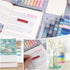 Sticky Tabs with Ruler,moinkerin 200 Pieces Transparent Sticky Notes Book Tabs PET Multicolor for Bookmarks,Studying,Office,School Planner Memo...