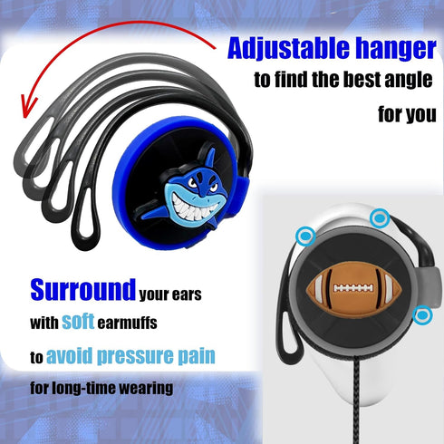 Earbuds Set with Case for Kids for School, Wired Over-Ear 3.5mm Headphones for Phone and PC, Wrap Around Ear Buds with Earhook for Kids 3-8, Comfo...