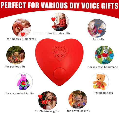 Voice Recorder, 16min USB Downloadable & Recordable Sound Chips Module for Stuffed Animals,Personal Voice Message for Mother's Day Christmas Plush...