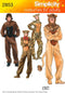 Simplicity 2853 Gorilla, Lion, bear and Cat Sewing Pattern for Adult Men and Women by Andrea Schewe Sizes XS-XL, Red...