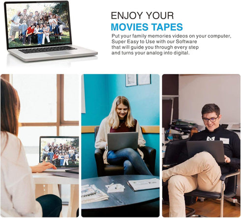 UCEC RCA to USB Converter, USB 2.0 Audio Video Capture Card Device for PC, Analog to Digital Video Converter, VHS VCR TV to DVD Converter Support ...