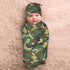 Camo Green Baby Stuff Swaddle Blanket soft and Stretchy Newborn Swaddle Blankets Sack Receiving Blanket with Beanie Hat Gift for Girls and Boys In...
