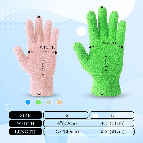 Evridwear Microfiber Gloves for Plant Dusting,Reusable Leaf Cleaning Glove for Houseplants,Blinds,Furniture and Small Objects...