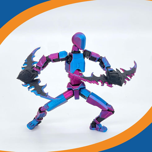 Assembled Titan 13 Action Figure,Lucky T13 Action Figure Multi-Jointed Movable, Dummy Hand Painted Figure, Desktop Decorations Game Gifts, (Laser ...