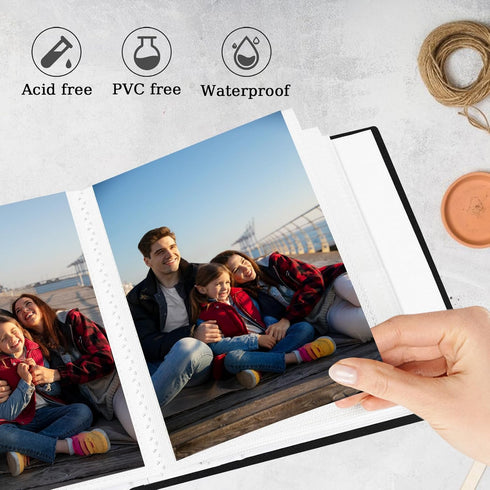 Small Photo Album 4x6 100 Pockets Leather Cover Picture Book Holds 4x6 Photos for Wedding, Baby, Family, Graduation...