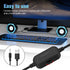 Computer PC Speakers USB Powered 3.5mm AUX Jack Volume Control Ice-Blue LED Light HiFi Stereo Sound Quality Mini Gaming Desktop Monitors Laptops S...