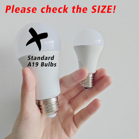 E17 Intermediate Base LED Bulbs, 3000K Warm White, 5 Watts(40W Equivalant), 500 Lumens, Non-Dimmable for Ceiling Fan Chandelier Pendant Light Bulb...
