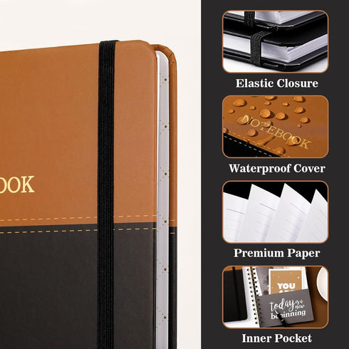 Lemome Spiral Notebook - Notebook Journal for Writing, 6.2'' x 8.4'' College Ruled Notebook with 136 pages / 68 Sheets, Perfect Notebooks for Work...