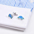 Funny Cute Turtle Shape Cufflinks for Men Lady In Gift Case Blue Carton Unique Men's Cufflinks Jewelry Set for Wedding Party Anniversary Business ...