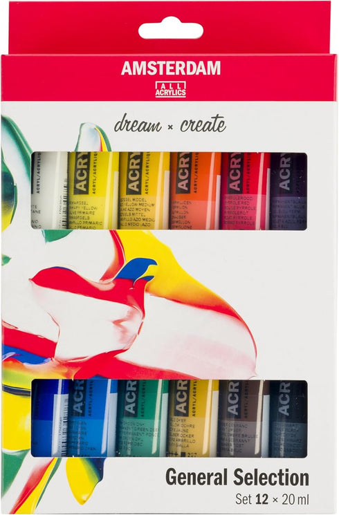 Amsterdam Acrylic Standard Series Paint Set 12x20milliliter...
