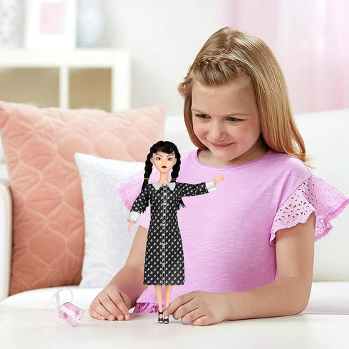 Girls Black Dolls, 11.5'' Toys Long Sleeve Dots Black Hair & Black Shoe, Birthday for Girls Fans Kids...