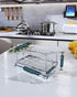 Consumest Sponge Holder for Kitchen Sink, Movable Sink Caddy for Countertop Organizer, 304 Stainless Steel Sink Sponge Holder with Detachable Drip...
