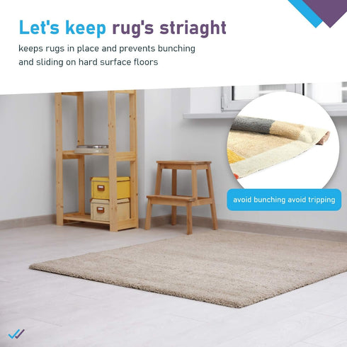 Rug Gripper Non Slip Rug Pad Underlay for Hardwood Floors Supper Grip Thick Padding Adds Cushion Prevents Sliding Size 2 x 3...