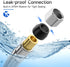 JUWO 16" Faucet Supply Line Extension, 3/8" x 3/8" Comp Stainless Steel Faucet Extension Hose Connector, For Large Sink or Longer Distance Extenti...