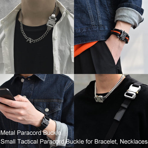 CooBigo 1" Paracord Bracelet Buckle Clip, 2PCS Metal Paracord Clasps for Paracord Bracelet Pet Collar Hardware Tactical Buckle Backpack Keychain P...
