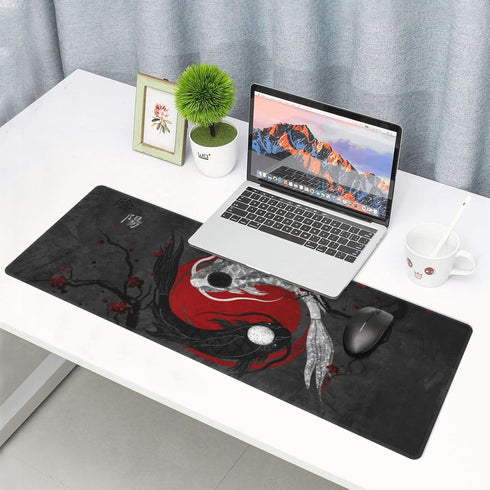 Browrrsson Japanese Art Mouusepad Japanese Art Koi Fish Gaming Mouse Pad Extended Stitched Edges Mousepad,Large Mouse Mat Desk Pad Personalized Th...