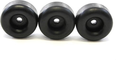 Red Hound Auto 3 Rubber Bumpers for Trailer Compatible with Ramp Door Truck 2.5 Inches Round Replacement Cargo Stop...