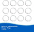 Kenney KN61217 Rust-Proof Smooth Plastic Shower Curtain Rings for Shower Curtain and Standard Shower Curtain Rod, Bathroom Use, Easy to Snap Closu...
