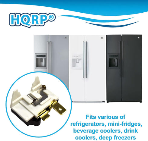 HQRP Refrigerator Overload C Protector Compressor compatible with LG 6750C-0005P 6750C-0004R AH3529540 PS3529535 PS3529540 AP4439459 AP4651578 EA3529540 EAP3529535 Replacement