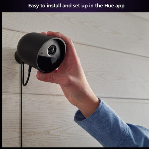Philips Hue Secure Camera Anti-Drop Cable, Silver - 1 Pack - Made for Outdoor Use - Attaches to Philips Hue Low-Volt Power Supply Unit...