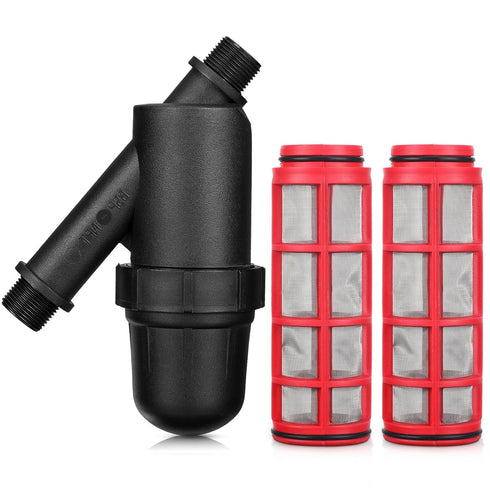 1 Pcs Drip Irrigation Inline Y Filter with Mesh Screen, 3/4" x 3/4" Male Thread Connections Hydroponics Y Filter for Garden Greenhouse Agricultura...