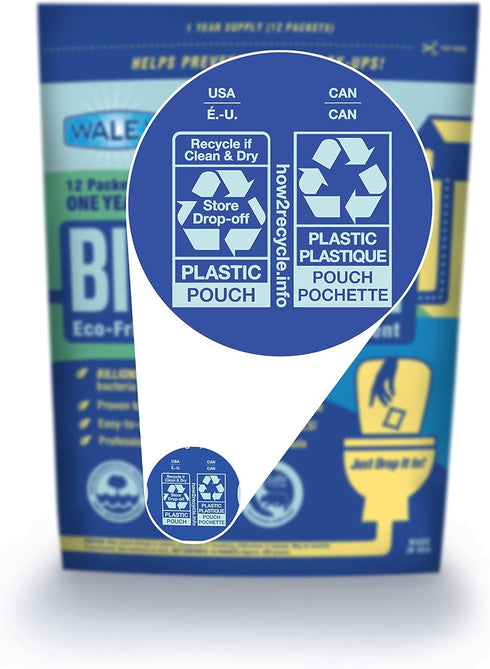 Walex Bio-Active Home Residential Septic Tank Treatment Beneficial Enzymes, Waste and Paper Digesting Additives Tabs, 1 Year Supply, 12 Treatments...