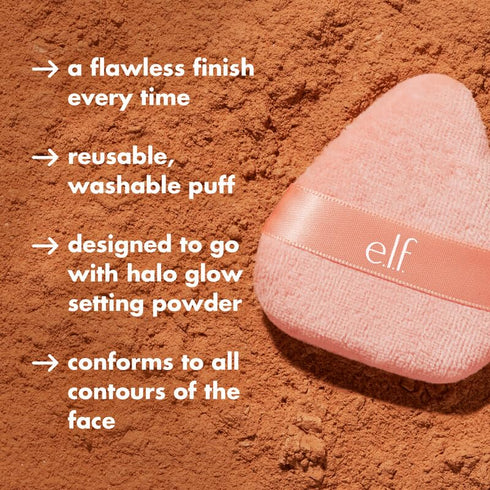 e.l.f. Halo Glow Powder Puff, Soft, Reusable Powder Puff For Applying Loose Or Pressed Powders, Easily Conforms To The Face, Vegan & Cruelty-free...