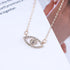 Bohemia Cz Evil Eye Necklace Crystal Eye Pendant Necklace Pave Evil Eye Choker Necklace Gold Lucky Eye Halo Necklace Jewelry for Women and Girls...