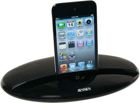JENSEN SMPS-125 Portable Stereo Speaker For iPod/iPhone, MP3, Tablet, and Smartphone Black...