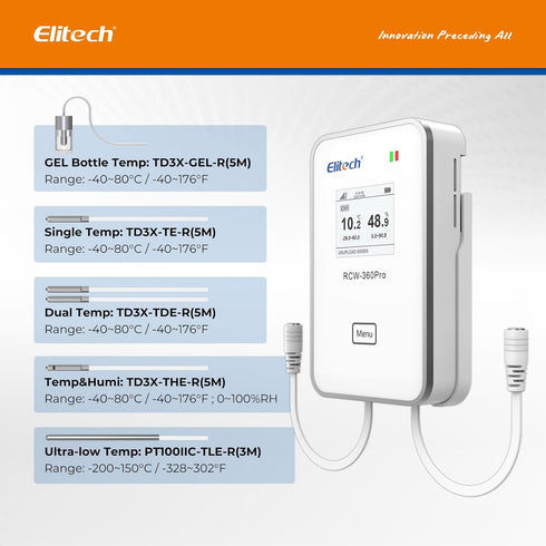Elitech External Glycol Bottle Temperature Probe, Temperature Sensor Matches with RCW-360Pro Device only, Monitor -40~176?(-40~80?), Audio Plug Co...