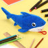 CiyvoLyeen Shark Pencil Case Pen Plush Animal Cute Pencil Bag Blue Pouch with Zipper Stationery Organizer for Student Back to School Supplies Offi...