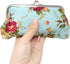 Honbay 4PCS Canvas Floral Coin Purse, Kiss Lock Change Purse, Vintage Trinkets Pouch, Cell Phone Pouch, Rose Pattern Clasp Closure Wallet, 3.54 x ...