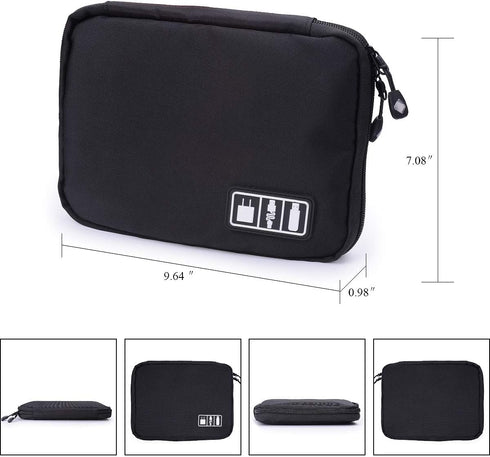 iiteeology Smart Watch Band Storage Bag, Universal Watch Band Accessories Organizer Bag Travel Storage Bag, Extra Pocket for Magsafe Charger, Cabl...