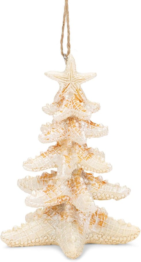 Midwest Starfish Tree Hanging Christmas Ornament 3.7 inch Cream...