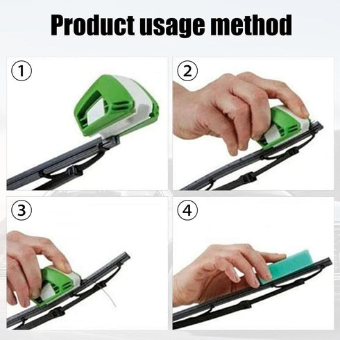 1 PC Car Front Windshield Wiper Repairer, Wiper Sharpener for Quick and Easy Repair, Portable Easy-to-Hold DIY Smart Repair Tool with Cleaning Spo...