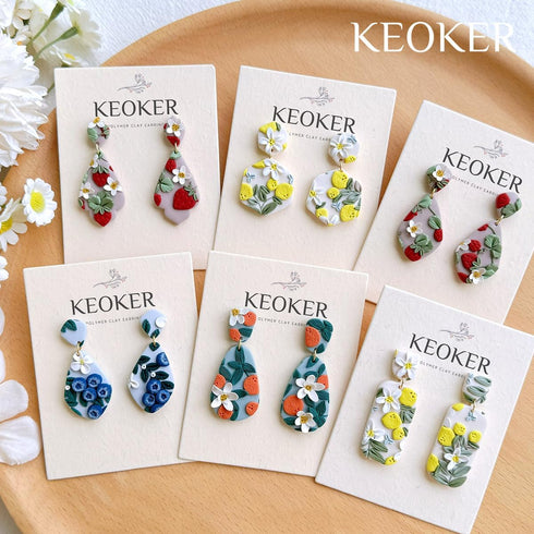 KEOKER Polymer Clay Cutters, Clay Cutters for Polymer Clay Jewelry, Basic Polymer Clay Cutters, Clay Earrings Cutters.(A)...